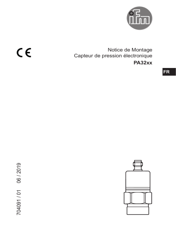 PA3220 | PA3226 | IFM PA3228 Pressure transmitter Guide d'installation | Fixfr