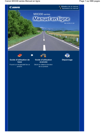 Canon PIXMA MX330 Mode d'emploi | Fixfr
