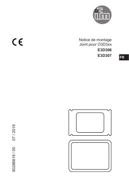 IFM E3D306 sealing Guide d'installation