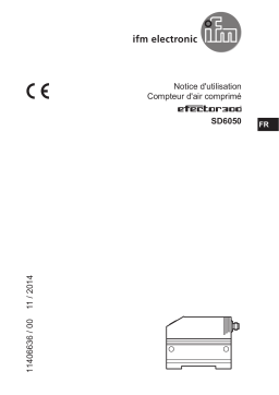 IFM SD6050 Compressed air meter Mode d'emploi