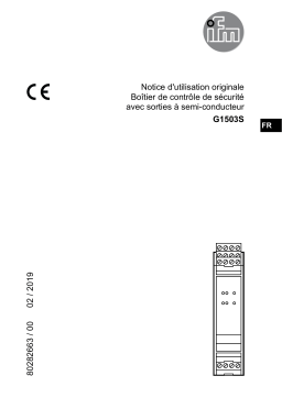 IFM G1503S Safety relay Mode d'emploi