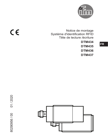 DTM434 | IFM DTM436 RFID read/write head Guide d'installation | Fixfr