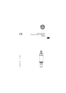 IFM PM1543 Electronic pressure sensor Mode d'emploi