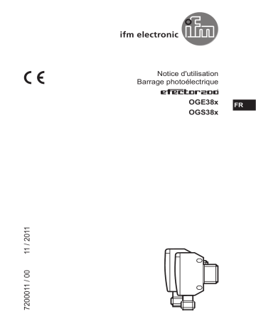 IFM OGS381 Through-beam sensor transmitter Mode d'emploi | Fixfr