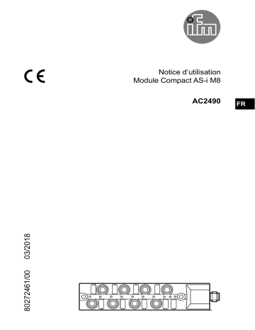 IFM AC2490 AS-Interface CompactLine module Mode d'emploi | Fixfr