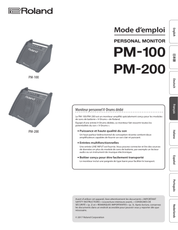 PM-100 | Roland PM-200 Personal Monitor Manuel du propriétaire | Fixfr