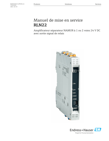 Endres+Hauser RLN22 Mode d'emploi | Fixfr