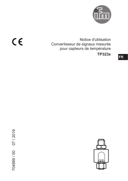 IFM TP3237 Evaluation unit for PT100/PT1000 temperature sensor Mode d'emploi