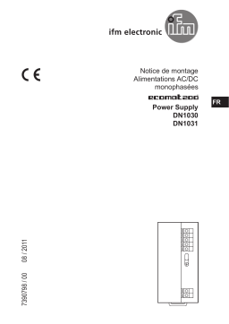 IFM DN1031 Switched-mode power supply 24 V DC Guide d'installation