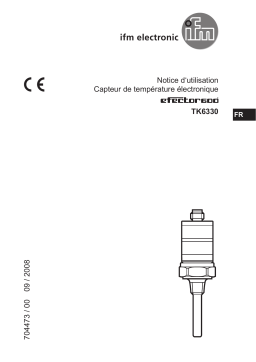 IFM TK6330 Temperature switch Mode d'emploi