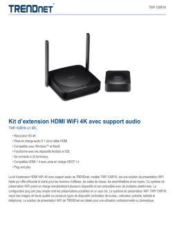 Trendnet TWP-100R1K 4K Wireless HDMI Extender Kit Fiche technique