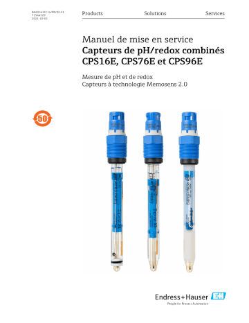 Endres+Hauser Combined pH/ORP sensors CPS16E, CPS76E and CPS96E Mode d'emploi | Fixfr