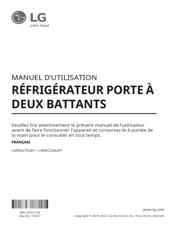 LG LMWS27626S Manuel du propriétaire | Fixfr