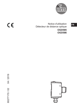 IFM OGD585 Photoelectric distance sensor Mode d'emploi