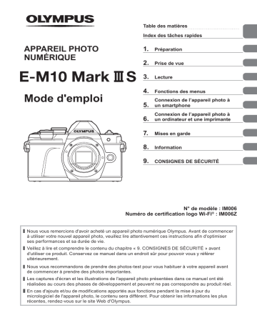 Olympus E-M10 Mark III S Mode d'emploi | Fixfr