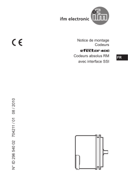 IFM RM6101 Absolute multiturn encoder Guide d'installation