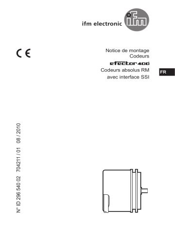 IFM RM6101 Absolute multiturn encoder Guide d'installation | Fixfr