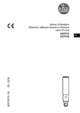 IFM UGT515 Ultrasonic sensor Mode d'emploi