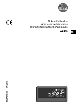 IFM DX2041 Multifunction display for monitoring analog standard signal Mode d'emploi