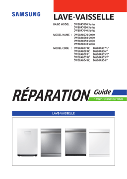 Samsung DW60A8050FS Mode d'emploi