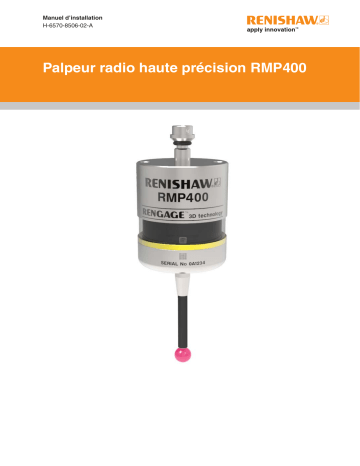 Renishaw RMP400 high accuracy radio machine Guide d'installation | Fixfr