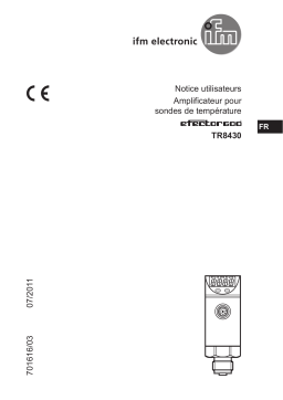 IFM TR8430 Evaluation unit Mode d'emploi