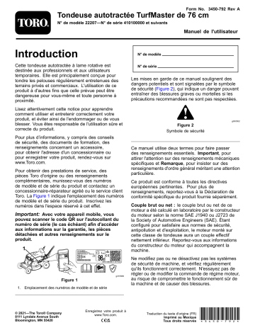 Toro 76cm TurfMaster Walk-Behind Lawn Mower Walk Behind Mower Manuel utilisateur | Fixfr