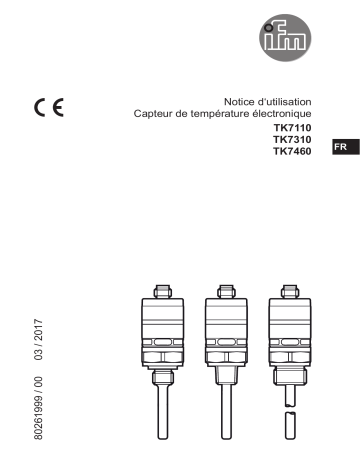 TK7310 | IFM TK7460 Temperature switch Mode d'emploi | Fixfr