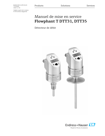 Endres+Hauser Flowphant T DTT31, DTT35 Mode d'emploi | Fixfr