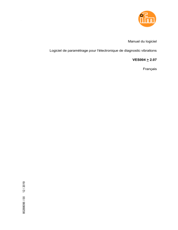 IFM VES004 Parameter setting software for vibration diagnostic electronic Manuel du propriétaire | Fixfr