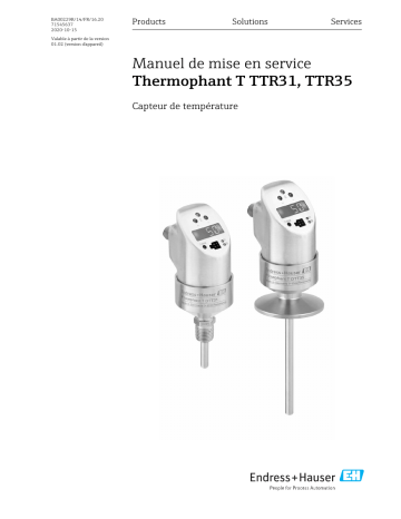 Endres+Hauser Thermophant T TTR31, TTR35 Mode d'emploi | Fixfr