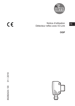 IFM OGP282 Retro-reflective sensor Mode d'emploi