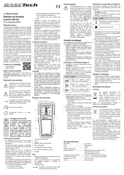 Basetech TO-6481299 Detector OG-430 Suitable for Wood, Non-ferrous metal, Live wires, Ferrous metal Manuel du propriétaire