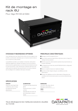 Datapath Kit de montage en rack Fiche technique