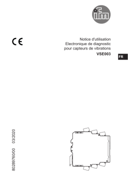 IFM VSE003 Diagnostic electronics for vibration sensor Mode d'emploi