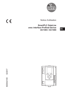 IFM AC1403 AS-Interface PROFINET gateway Mode d'emploi