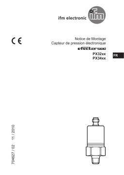 IFM PX3233 Pressure transmitter Guide d'installation