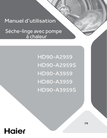 HD90-A3959 | HD80-A3959 | Haier HD90-A2959 Tumble Dryer Manuel utilisateur | Fixfr
