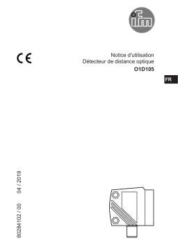 IFM O1D105 Photoelectric distance sensor Mode d'emploi