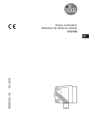 IFM O1D105 Photoelectric distance sensor Mode d'emploi | Fixfr