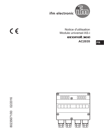 IFM AC2035 AS-Interface universal module Mode d'emploi | Fixfr