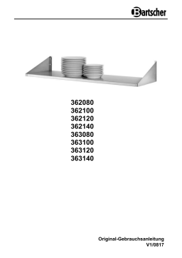 Bartscher 362120 Plate shelf 1200x200, SS Mode d'emploi