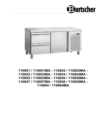 Bartscher 110854MA Refrigerated counter S6-100 MA Mode d'emploi | Fixfr