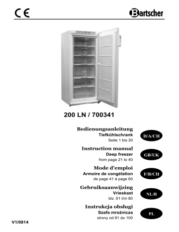 Bartscher 700341 Deep freezer 200LN Mode d'emploi | Fixfr