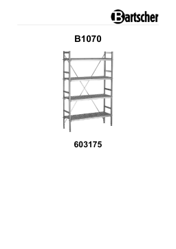 Bartscher 603175 Shelf system Kit 4, B1070 Mode d'emploi