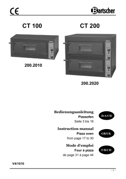 Bartscher 2002020 Pizza oven CT 200, 2Bch 610x610 Mode d'emploi