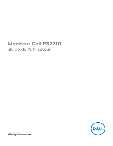 Dell P3221D electronics accessory Manuel utilisateur | Fixfr