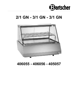 Bartscher 406056 Refr. display 3/1 GN, straight glass Mode d'emploi