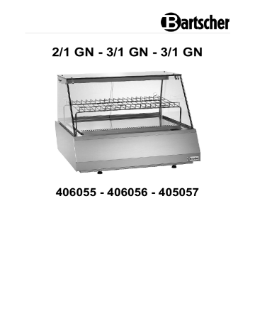 Bartscher 406056 Refr. display 3/1 GN, straight glass Mode d'emploi | Fixfr