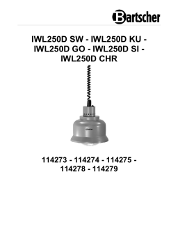 Bartscher 114273 Heat lamp IWL250D SW Mode d'emploi